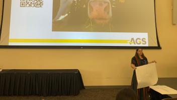 Lauren Worrell prepares an event at AGS 2023