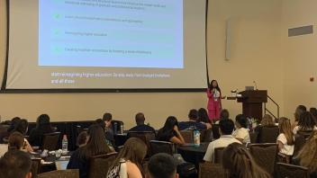Dr. Evelyn Vazquez presents the afternoon keynote.