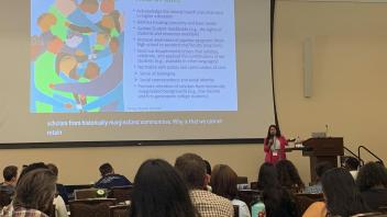 Dr. Evelyn Vazquez presents the afternoon keynote.