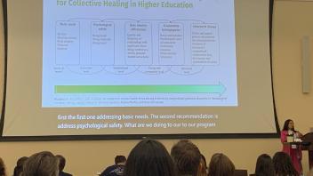 Dr. Evelyn Vazquez presents the afternoon keynote.